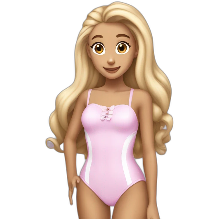Ariana Grande, blonde maillot de bain, emoji