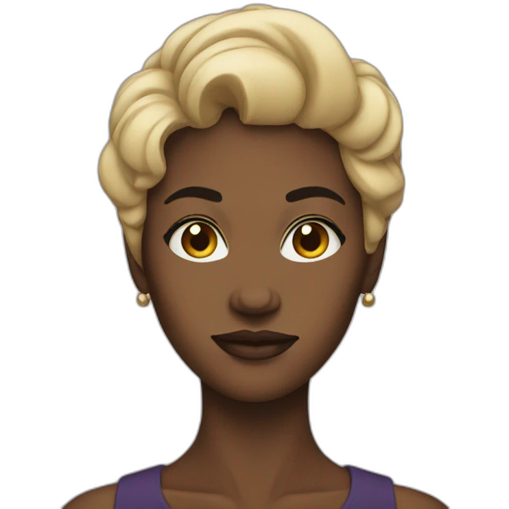 Woman black-power emoji