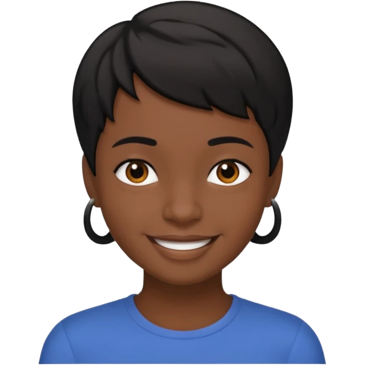 really dark black person emoji