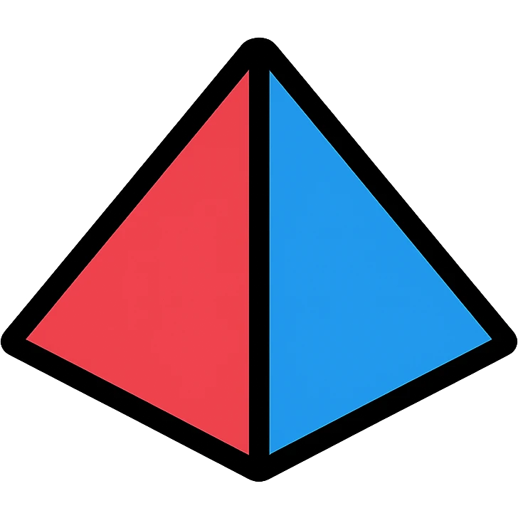 colored square pyramid icon emoji
