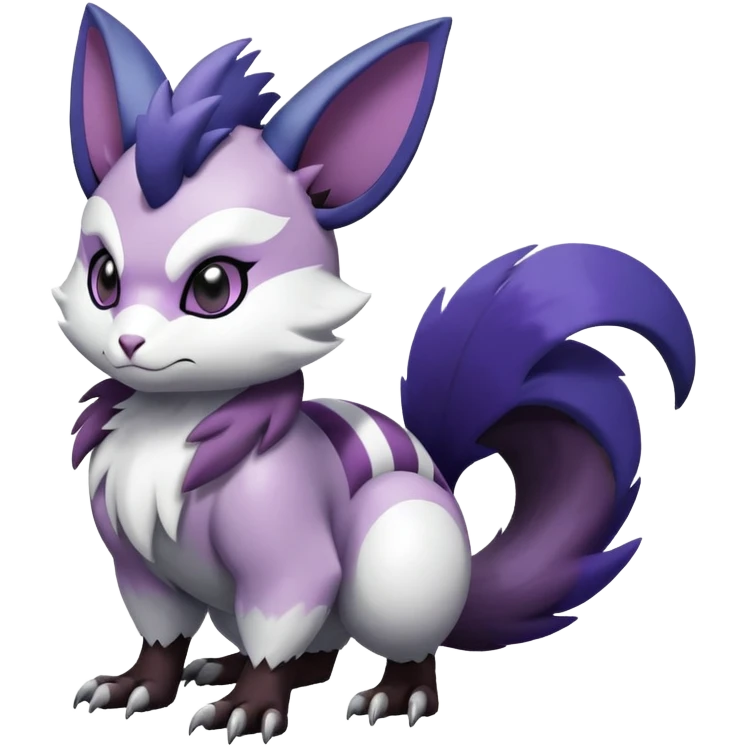 Shiny Furret-Absol-Noivern-Hybrid (Full body) emoji