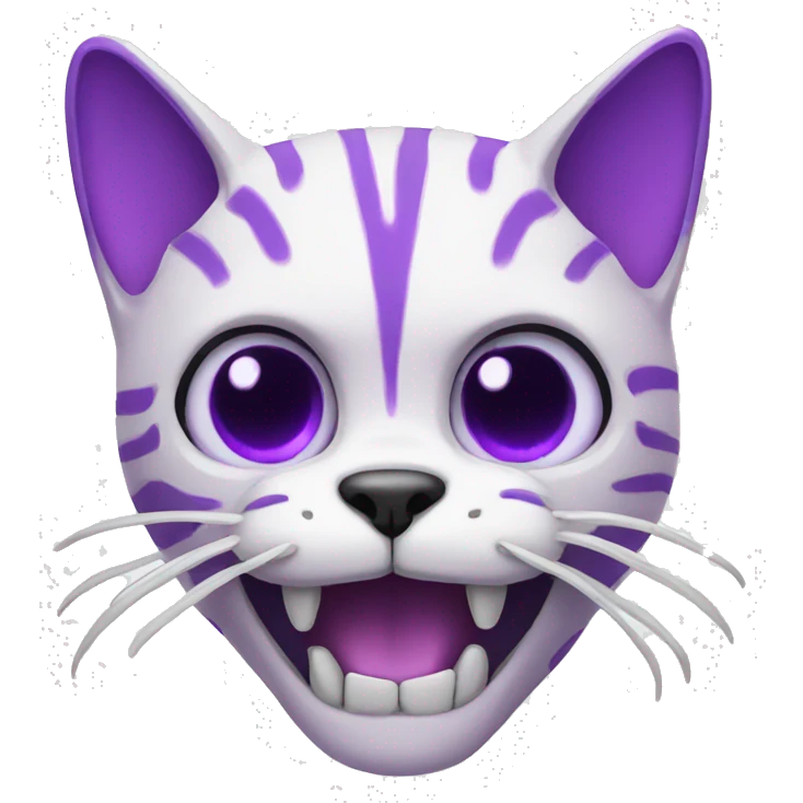 Skeleton Purple cat emoji
