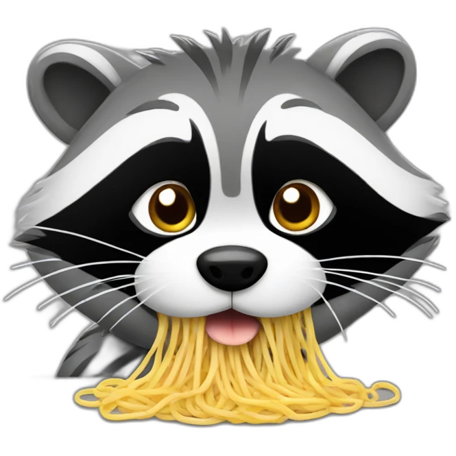 racoon eating spaghetti emoji