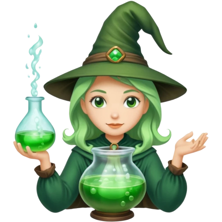 green witch cooking potion emoji