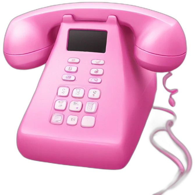 pink phone emoji