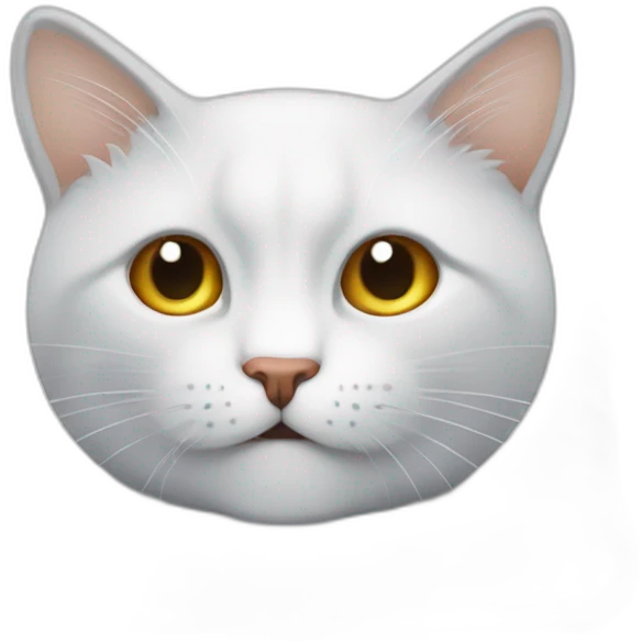 Un chat aurait blanc qui chasse une mouche sur un lit emoji