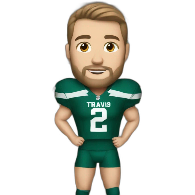 travis kelve in football jersey emoji