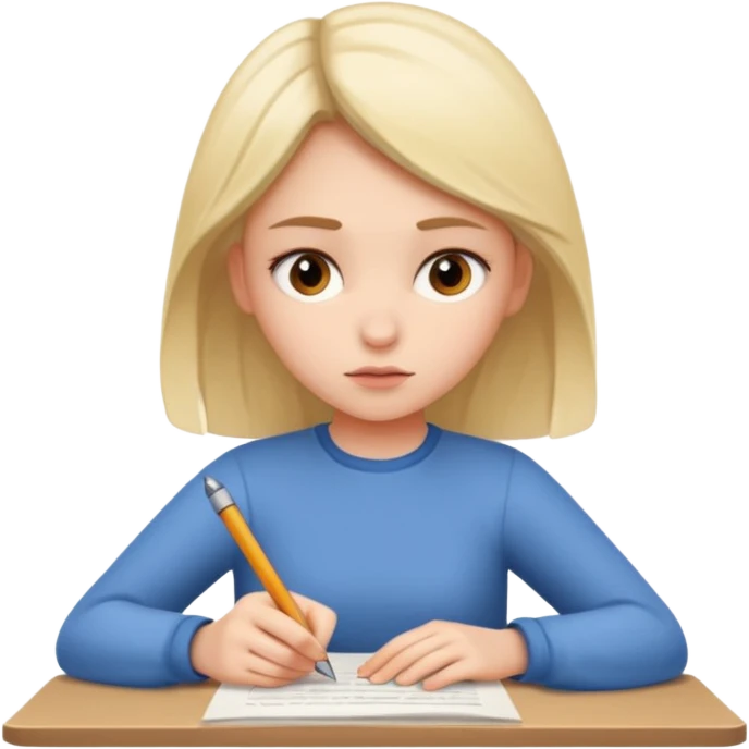 a girl is Writing in a Paper emoji