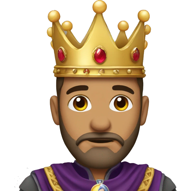 con corona de rey emoji