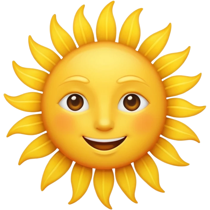 A bright and cheerful sun emoji emoji