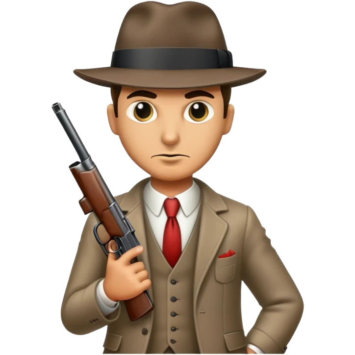 mafia gangster with tommy gun emoji