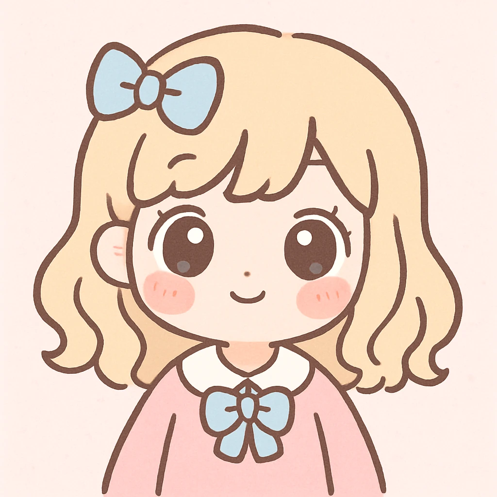 cute kawaii girl, big eyes, pastel colors, blushing cheeks, simple background emoji