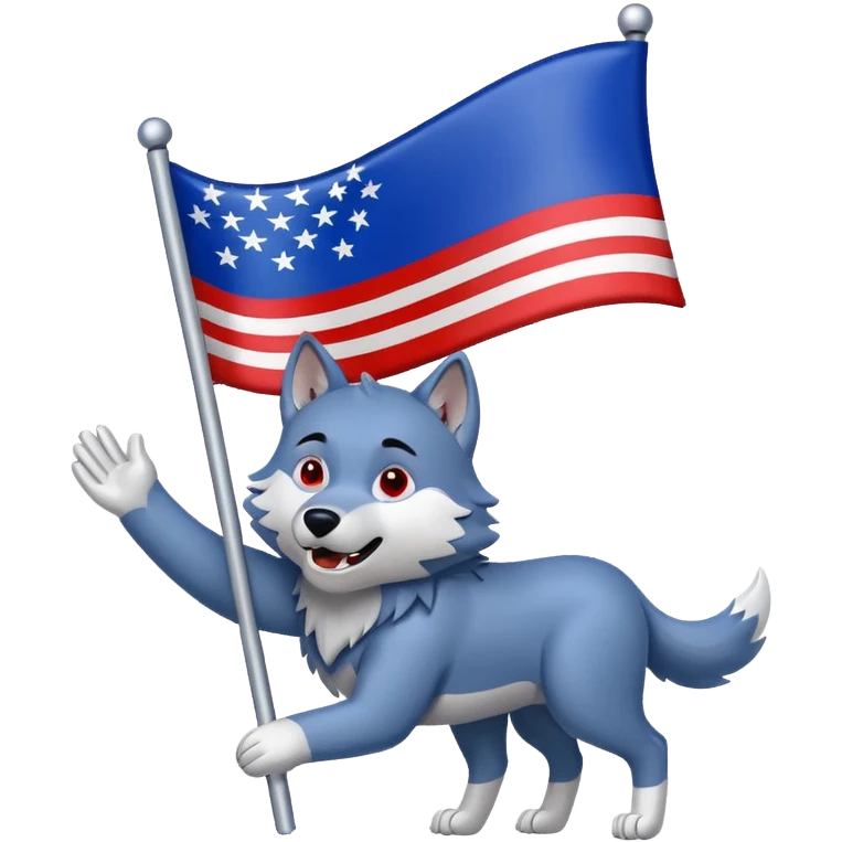 Flag that says #Wolf99 emoji