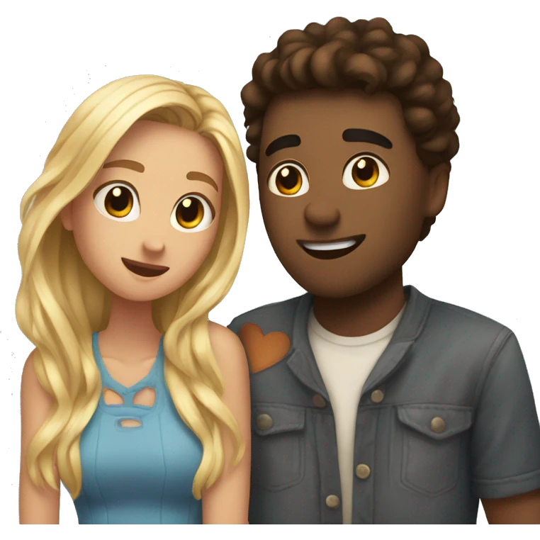 Heart with bf and gf emoji