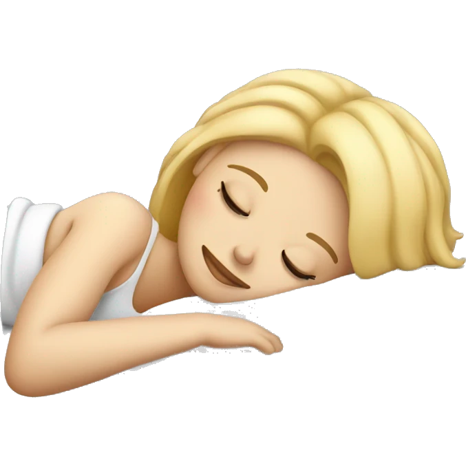 Blonde girl sleeping  emoji