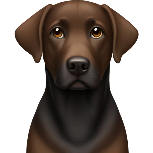 a brown black dog labrador emoji