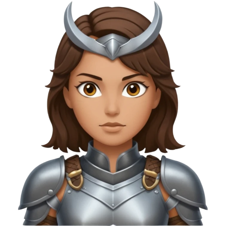 Valkyrie warrior brunetter emoji