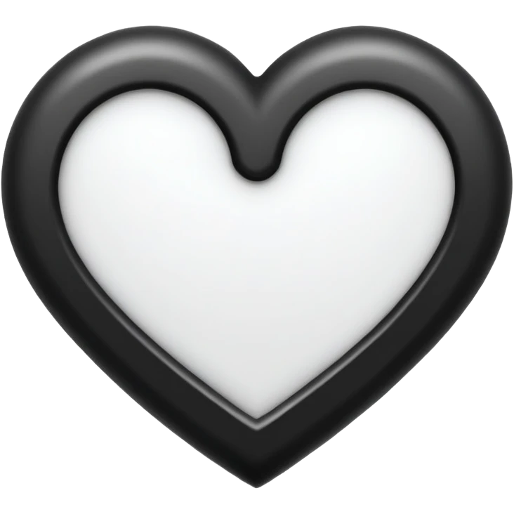 black heart emoji just line emoji