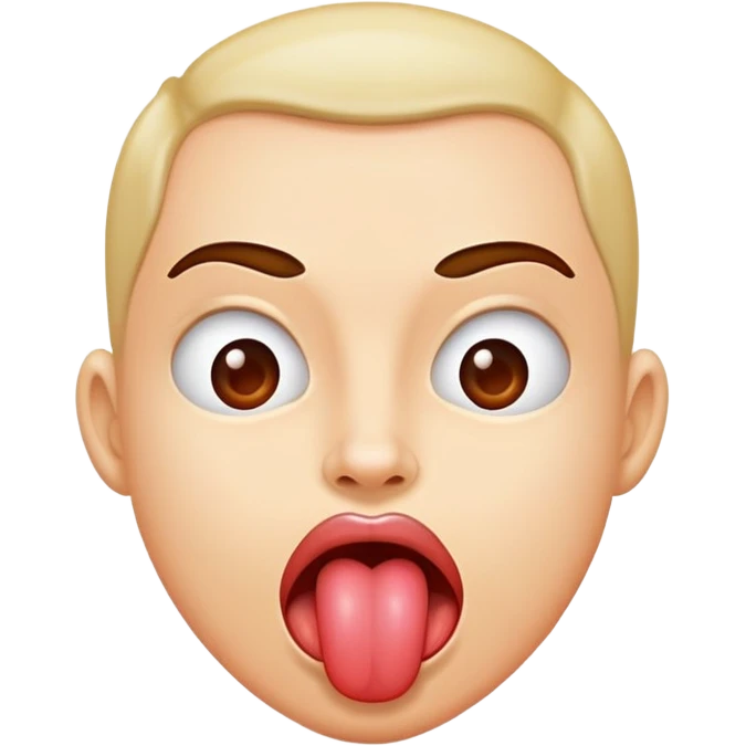 Sticking tongue out in saucy way emoji