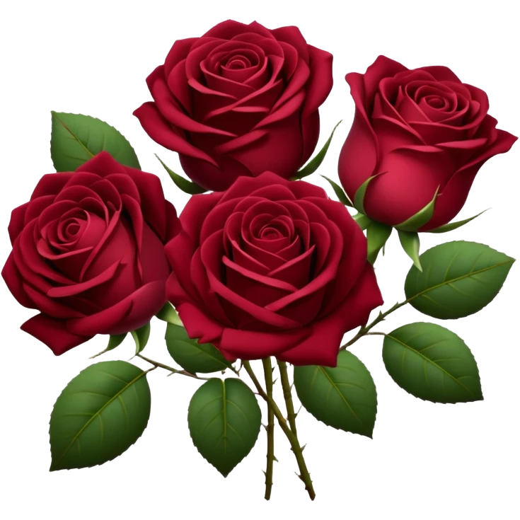 burgundy red rose bouquet emoji
