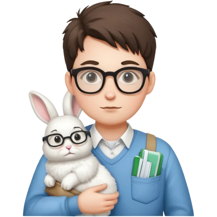 Nerd slays rabbit emoji