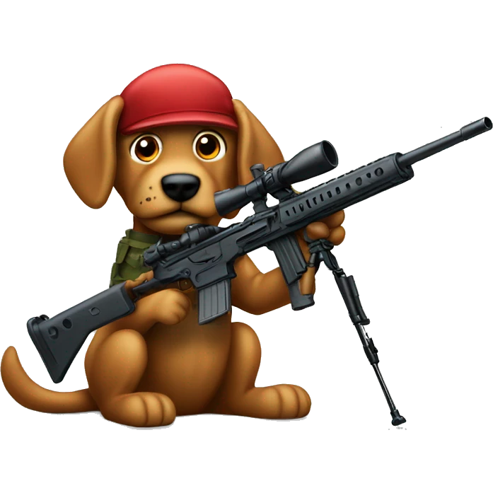 Clifford red dog humanoid military sniper emoji