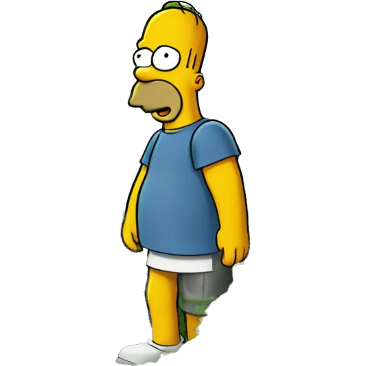 Homer Simpson Backs Into the Bushes emoji