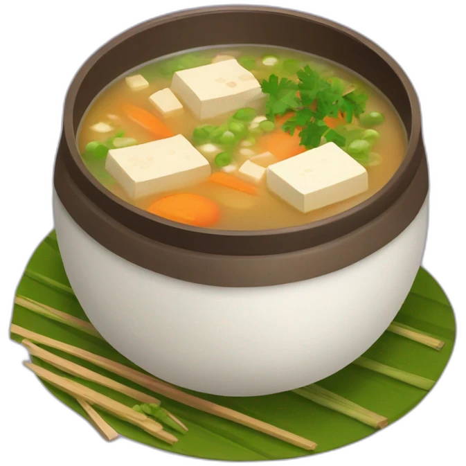 Miso Soup with Tofu and Vegetables emoji