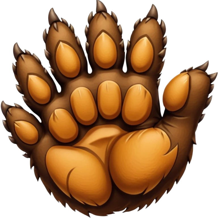 handshake with a bear paw emoji