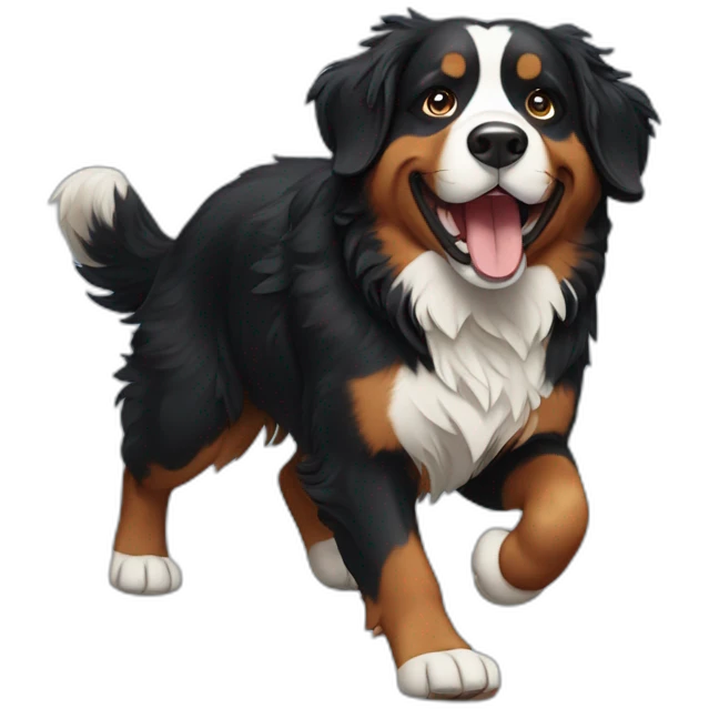 Bernese Mountain Dog Dancing emoji