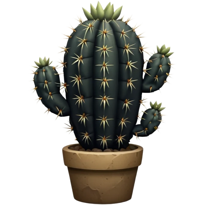black cactus emoji