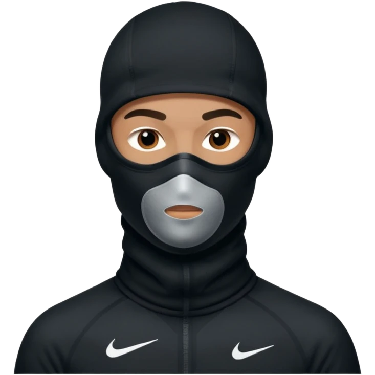 Hombre con pasamontañas nike emoji