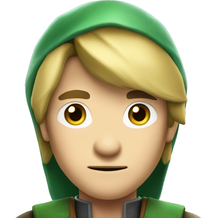 Make a futuristic yet dark looking character called link who is from 30 years in the future from The Legend of Zelda,  emoji