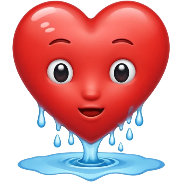 Heart melt emoji