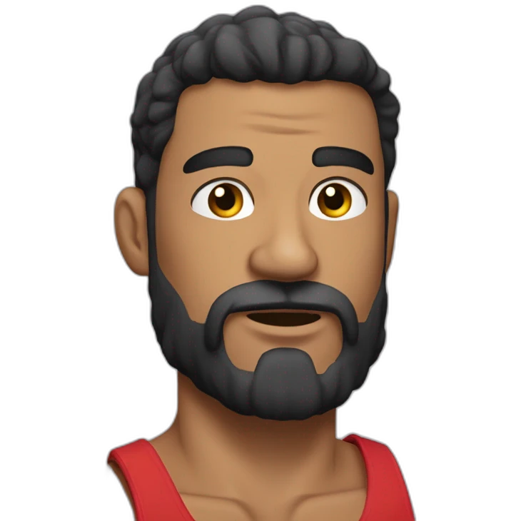 Boxeur chauve avec une petite barbe emoji