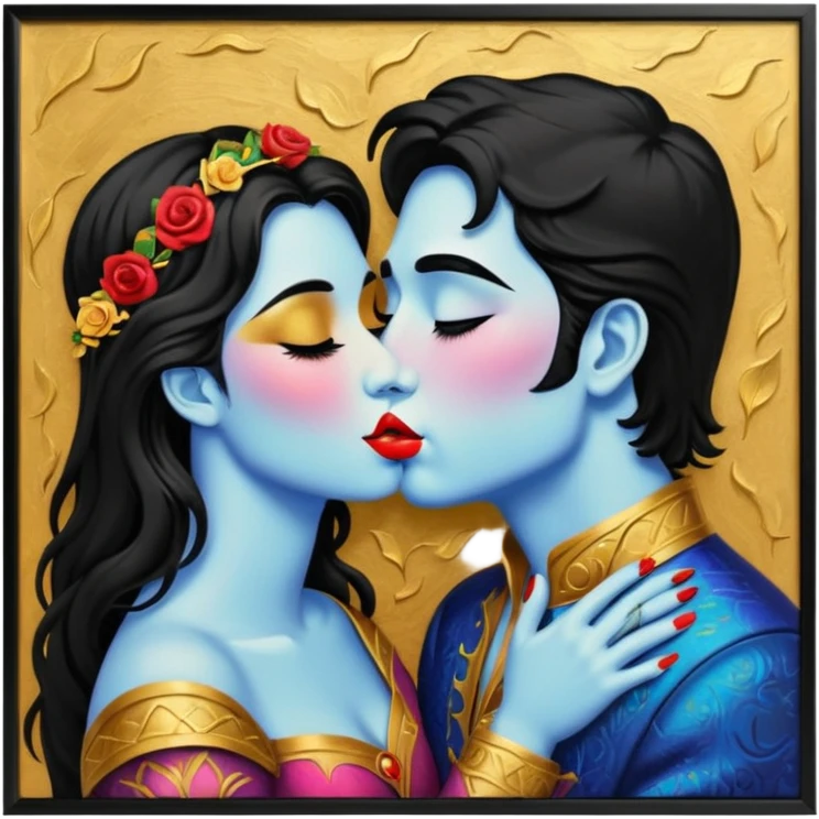 The Kiss in painting frame
















 emoji