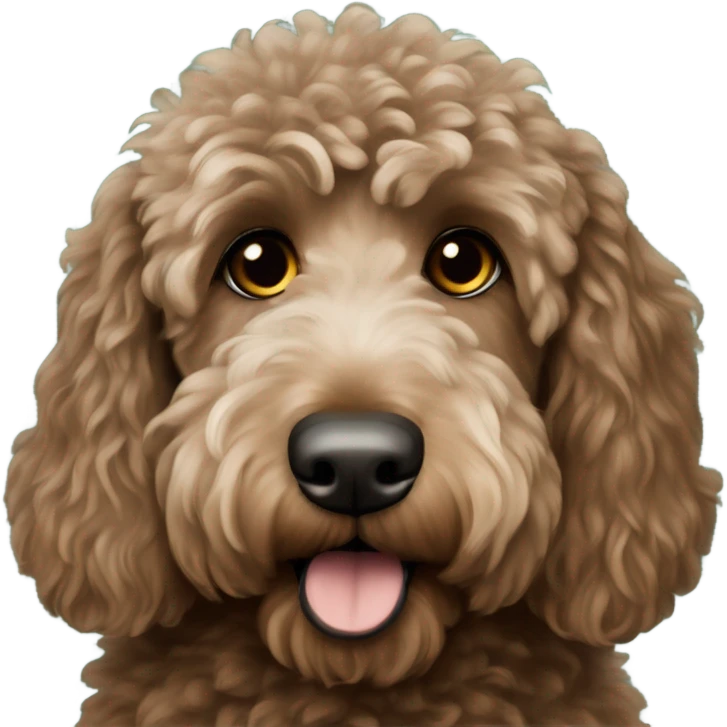 Brownish Labradoodle wearing a Philadelphia eagles jersey emoji