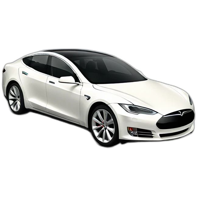white tesla car emoji