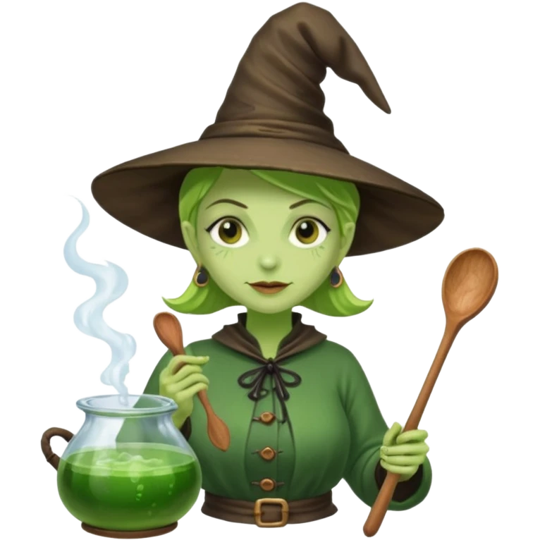 green witch cooking potion emoji