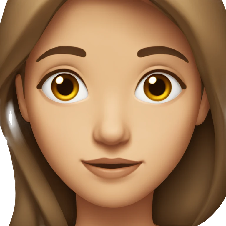 human, brown eyes,brown hair emoji