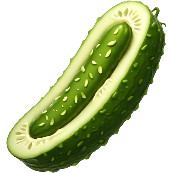 a sliced pickle emoji