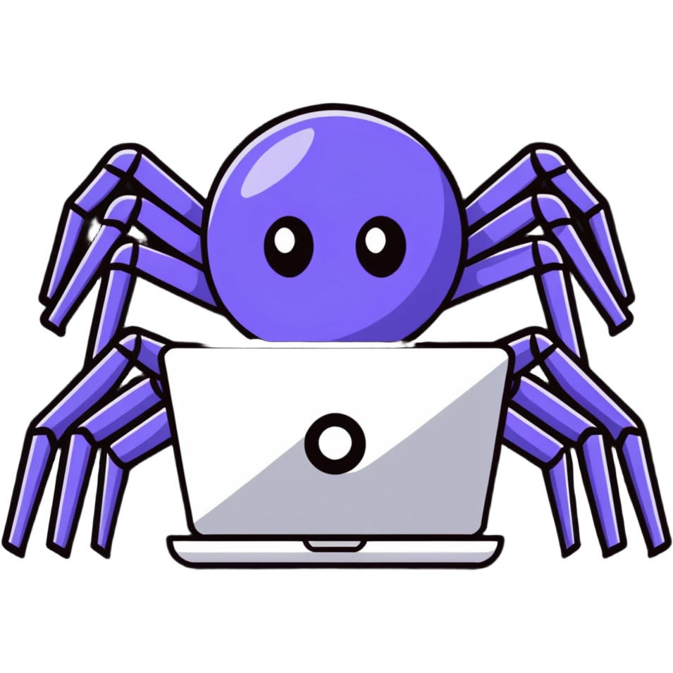 spider wearing technological devices emoji