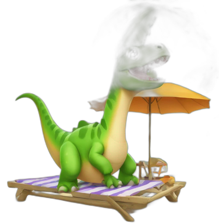 Dinosaure plage  emoji