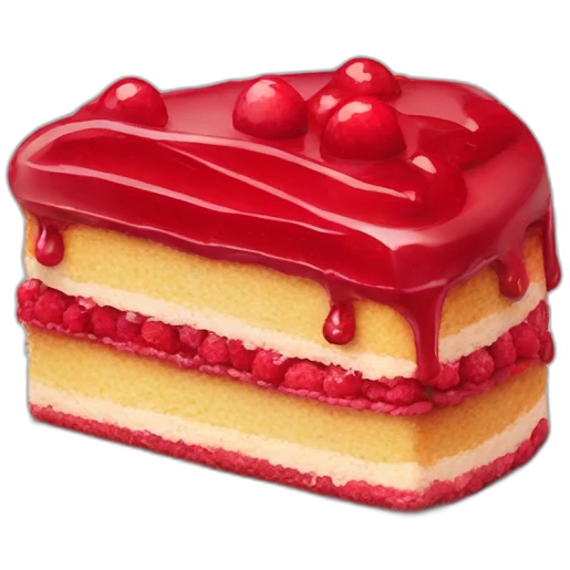 gâteau tout rouge emoji