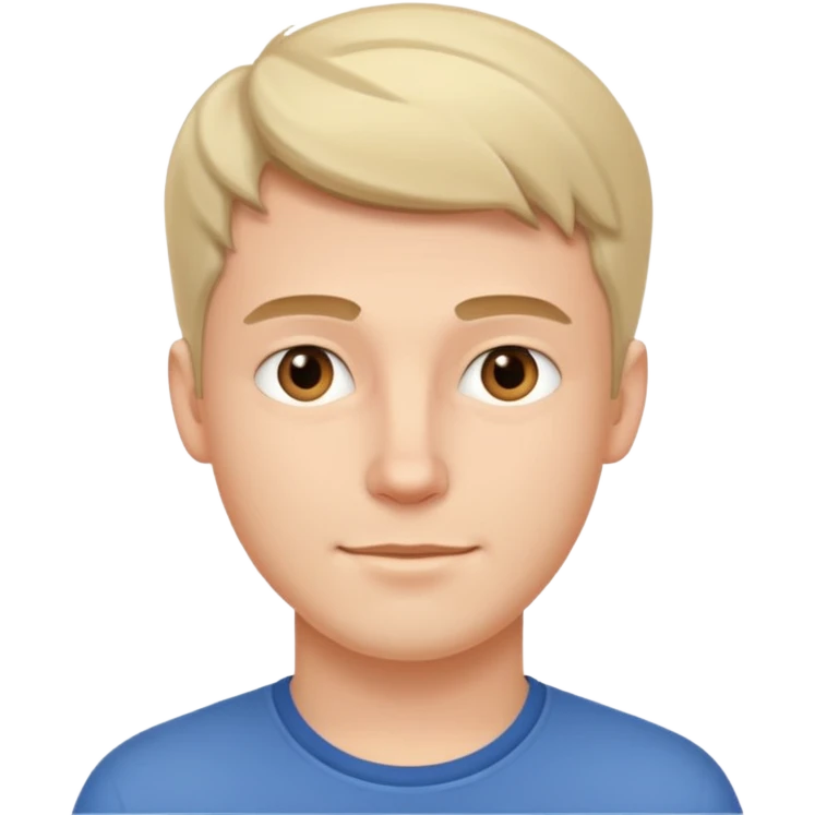 Joven blanco de buena parecencia emoji