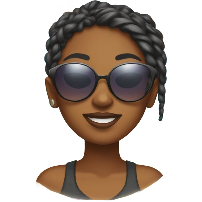 cool girl in the sun emoji