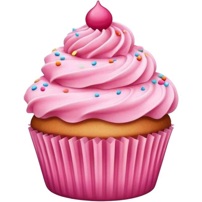 Cupcake with pink icing emoji