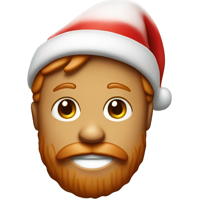 ginger bread with santa hat emoji