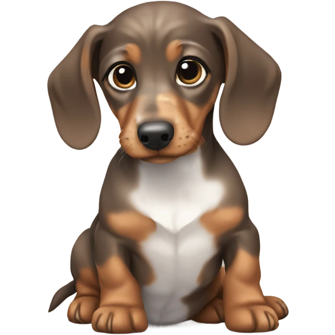 marble dachshund puppy emoji
