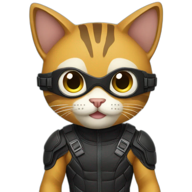 cat in hawkeye suit full body emoji